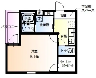 大阪府堺市北区南長尾町1丁【アパート】の間取り