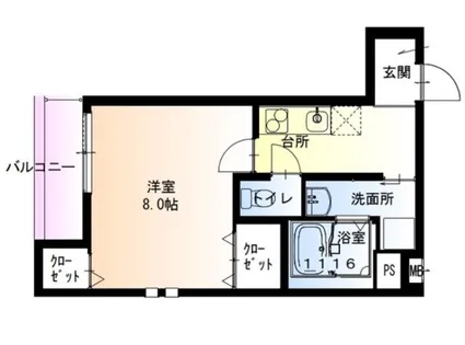 大阪府堺市西区上野芝町4丁【アパート】の間取り