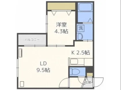 ドルチェ平岸【4階】の間取り