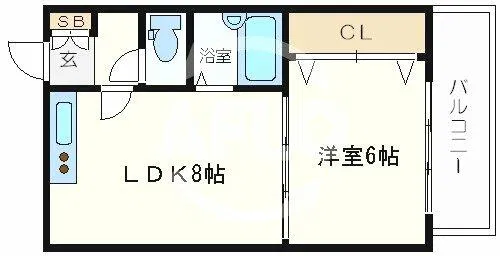 北堀江かがせ(旧 かがせビル)【3階】の間取り