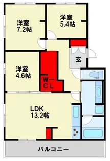 D-ROOM本城東 B棟【2階】の間取り