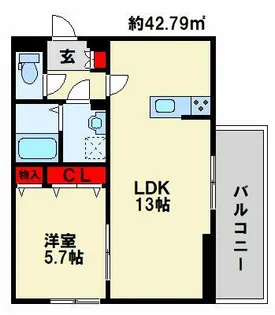 D-ROOM本城東 A棟【3階】の間取り