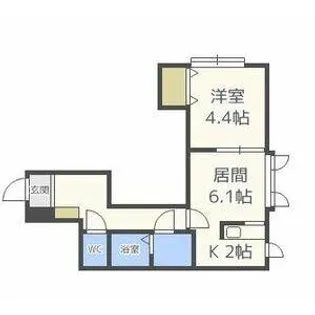 MAHALO OHASHI GAKUENMAE【4階】の間取り
