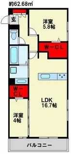 福岡県北九州市小倉北区中井1丁目【アパート】の間取り