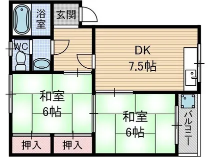 上穂ロイヤルハイツ【3階】の間取り