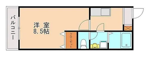 1Kの間取り画像