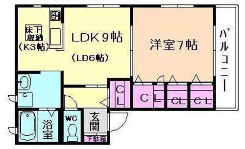 大阪府大阪市福島区海老江4丁目【アパート】の間取り