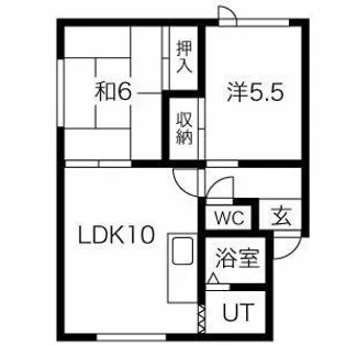 エナージ拓北【1階】の間取り