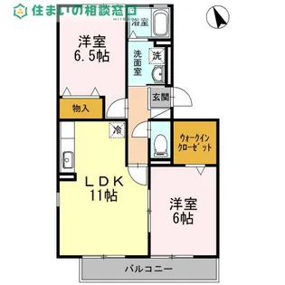 愛知県岡崎市宮地町字北浦【アパート】の間取り