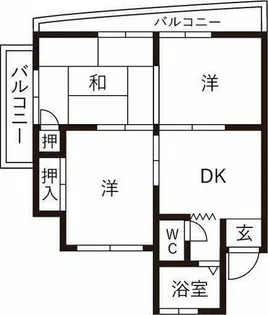 グリーンハウス鳴海【1階】の間取り