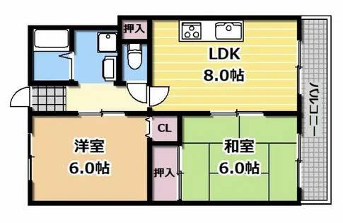 イルソーレ寝屋川西【4階】の間取り