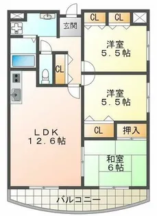 パークコートたかしょう【5階】の間取り