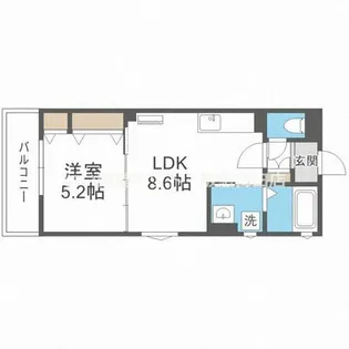 ラモーナ北条Ⅱ【1階】の間取り