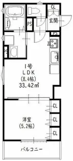 クリエオーレ南津の辺町【2階】の間取り
