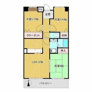 セレコート住道【2階】の間取り