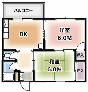 第1山本ハイツ【4階】の間取り