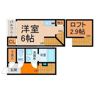 ルークス名古屋【2階】の間取り