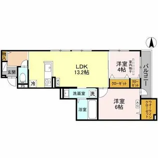 アベニール末広【2階】の間取り
