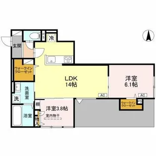 アベニール末広【2階】の間取り