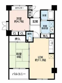 公社賃貸SMALIO 湊【1-204号室】の間取り
