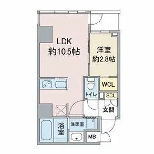スリーアイランドタワー桜通葵【405号室】の間取り