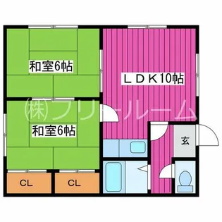 ハイツルナ【1階】の間取り