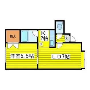 GRASS FIELD【102号室】の間取り