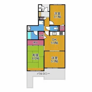 ダイアパレス富田林ステーションスクエア【2階】の間取り
