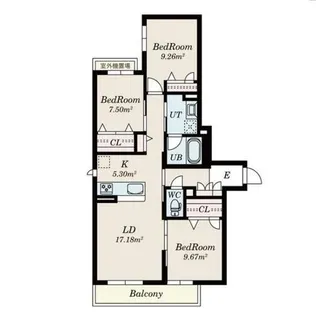 大阪府堺市北区北花田町4丁【アパート】の間取り