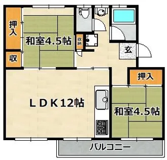 鈴蘭台第3団地5号棟【204号室】の間取り