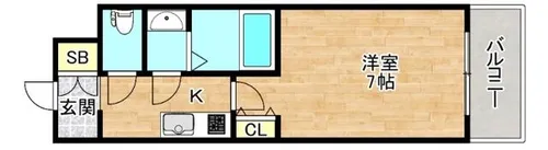 大阪府大阪市東成区玉津3丁目【マンション】の間取り