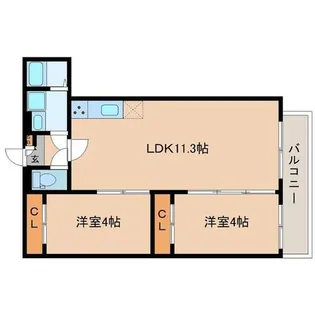 FeLiciare HANATEN【1階】の間取り