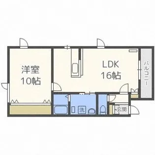 リラコート(南12条)【1階】の間取り