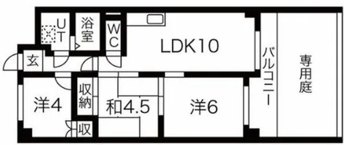 シャルマン山手【1階】の間取り