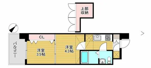 51PROJECT赤通り【8階】の間取り