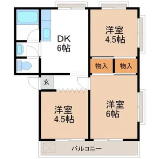 サンプラザ安城【203号室】の間取り
