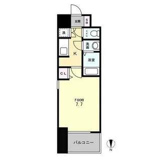 プロシード難波ディオス【8階】の間取り