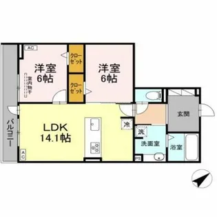 グレイスガーデン赤渋【3階】の間取り