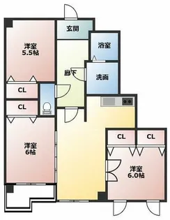 グレースハイツ岩崎【2階】の間取り