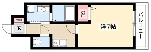 ライフエリア浅間【502号室】の間取り