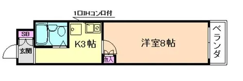 大阪府大阪市福島区福島7丁目【マンション】の間取り
