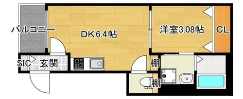 大阪府大阪市東淀川区豊新2丁目【アパート】の間取り