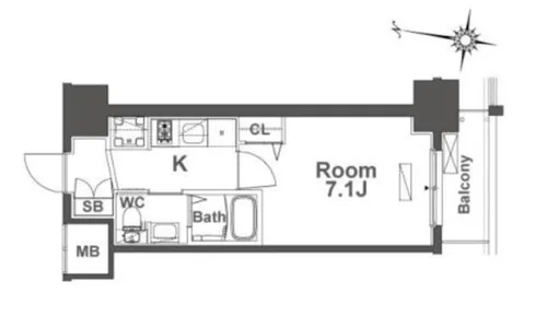 TLRレジデンス本町WEST【10階】の間取り