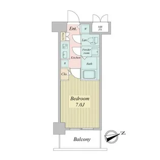 Fortuney北堀江【11階】の間取り