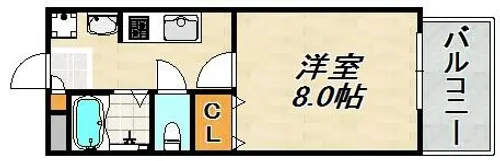 リバーサイド安藤【2階】の間取り