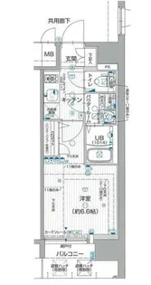 エスリード阿波座パークレジデンス【7階】の間取り