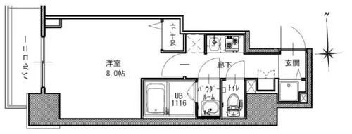 S-RESIDENCE谷町五丁目【2階】の間取り