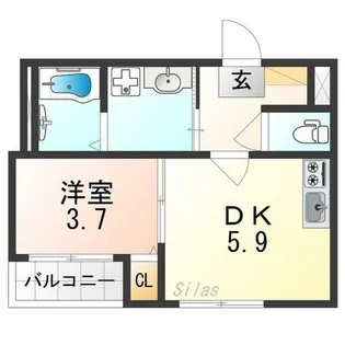 StarLight Studios【2階】の間取り