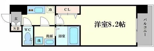 エスプレイスOSAKAベイシティ【9階】の間取り