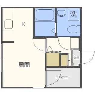 ハーモニーテラス市岡【3階】の間取り